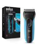 Braun Electric Series 3 Razor with Precision Trimmer, Rechargeable, Wet & Dry Foil Shaver for Men, Blue/Black, 4 Piece - Buy Online on GoSupps.com