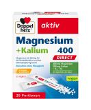Double heart magnesium 400 + potassium direct - magnesium as a contribution to the muscle function and the electrolyte balance - 20 portions micro pellets 38 g (1 Pack) - Buy Online on GoSupps.com
