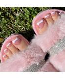 RODAKY 24PCS French Press On Toenails - Short Square Full Cover Glue On False Toe Nails for Women and Girls (Pink French) - Buy Online on GoSupps.com