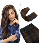 SEGO 12 Tressen Hair Extensions - Realistic Clip-In Brown & Light Brown 55 cm 180g | Affordable Full Head Hair Parts - Buy Online on GoSupps.com