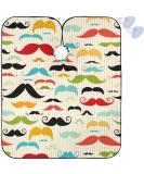Visesunny Colored Mustache Vintage Barber Cape - Anti-Static Water-Resistant Hair Cutting Bib | Professional Salon Polyester Adjustable Snap Closure - Buy Online on GoSupps.com