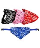 Pagezol 4 Pack Dog Bandana Collar Boho Dog Scarfs Pet Scarf Neckerchief Triangle Dog Bids Kerchief Adjustable Strap Bandana for Small Medium Large Girl or Boy Dogs and Cats(Red Blue Black Pink) (S) - Buy Online on GoSupps.com