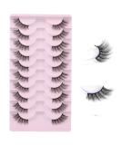 FANXITON 3D Half Lashes - Natural Look Wispy Cat Eye Faux Mink - 10 Pairs Fluffy Soft 15MM Short False Eyelashes - Buy Online on GoSupps.com