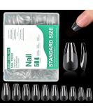 Buy 504 Pcs Nail Tips - Pre-Buff PMMA Resin Full Cover Ballerina Artificial Nails | DIY Nail Art Starter Kit - 10 Sizes - Buy Online on GoSupps.com