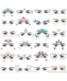 SIQUK 24 Sets Mermaid Face Jewels Stickers for Festival Rave Carnival Party - Buy Online on GoSupps.com