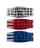 Cutebone Male Washable Dog Diapers Belly Bands - 3PC Reusable High-Suction Wraps with Velcro - XL Classic Plaid for Large Dogs (53.5-68.5cm) - Buy Online on GoSupps.com