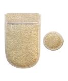 Loofah Exfoliating Body Scrubber & Face Pad Set - Dual Sided for Men and Women - Bath Sponge for Shower - Natural Feel (1 Pack) - Buy Online on GoSupps.com