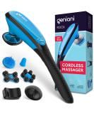 GENIANI Cordless Deep Tissue Massager - Handheld Electric Massager for Full Body Pain Relief - Percussion Therapy for Neck, Shoulders, Back, Legs, and Feet (Blue) - Buy Online on GoSupps.com