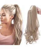 45cm Sandy Blonde Ponytail Extension with Clamp - Heat Resistant Real-Like Hair Braid - Buy Online on GoSupps.com