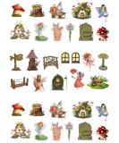 34 Stand Up Fairy Garden Themed Edible Wafer Paper Cake Toppers Decorations - Buy Online on GoSupps.com