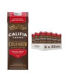 Califia Farms Pure Black Medium Roast Cold Brew Coffee - 32 Oz (Pack of 6) | Plant-Based, Vegan, Gluten-Free, Non-GMO, Sugar-Free - Buy Online on GoSupps.com