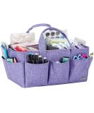 HOMEST Craft Organizer Tote Bag - Purple Art Caddy for Scrapbooking & Crafts Supplies - Buy Online on GoSupps.com