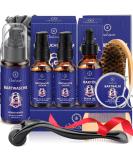 11 in 1 Upgraded Beard Grooming Kit for Men - Beard Growth Care Set with Shampoo, Oil, Serum, Balm, Brush, Comb, Scissors - Christmas Gift - Buy Online on GoSupps.com