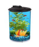 Koller Products 3-Gallon 360 Aquarium with LED Lighting, Power Filter - Ideal for Tropical Fish - Crystal Clear Clarity - 7 Color Choices AP360A-3FFP - Buy Online on GoSupps.com