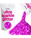 Hemway Extra Chunky Glitter 100g - Fuchsia Pink Cosmetic Safe 1mm Ideal for Arts & Crafts International Shipping - Buy Online on GoSupps.com