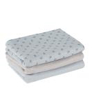 Roba Organic 3 Set Lil Planet - 80x80 cm Musselin Diapers in Light Blue - GOTS & OEKO-TEX Certified Organic Cotton - Buy Online on GoSupps.com