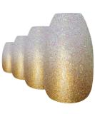 Bling Art False Nails - Gold Gel Ombre Ballerina Coffin | 24 Long Artificial Nails with Glue for International Shipping - Buy Online on GoSupps.com