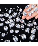 156 Pieces Sew on Rhinestones Claw Flatback Crystal Prong Setting Gems for DIY Crafts - White - Buy Online on GoSupps.com