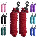 Majestic Ally Pack of 2 Solid Poly Lead Rope for Horses & Livestock 10 Foot Long and 5/8 inch Thick - Replaceable Heavy-Duty Bolt Snap Handmade Soft Broken in Feel (Red) Red 10 feet long - Buy Online on GoSupps.com
