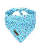 Pet Easter Gift Dog Bandana - Washable Rabbit Egg Design Scarf for Dogs | Adjustable Bib for Small, Medium, Large Dogs (L Blue) - Buy Online on GoSupps.com