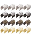 OIIKI 160PCS Leather Rope Clips Metal Fasteners for DIY Crafts and Jewelry Making - Light Gold, Black, Bronze, Silver - 8.4x14mm - Buy Online on GoSupps.com