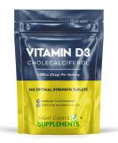 Vitamin D 1000iu | 1-Year Supply | Easy-Swallow Vegetarian Tablets for Immune Support - Buy Online on GoSupps.com