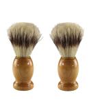 Iconikal Wood Handled Badger Hair Shaving Brush 2-Pack - Buy Online on GoSupps.com