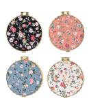 Framendino Retro Floral Pocket Mirror 4 Pack - Vintage Flowers Makeup Compact Mirrors for Women and Girls - Buy Online on GoSupps.com