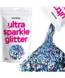 Hemway Extra Chunky Glitter 100g | Cosmetic Safe Gun Metal Grey Holographic - Perfect for Crafting & Makeup - Buy Online on GoSupps.com
