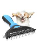 Decyam Pet Care Brush - Double-Sided Hair Loss & Removal Rake for Dogs & Cats | Extra Wide Metal Comb for Under Fur Grooming - Buy Online on GoSupps.com