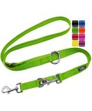 DDOXX Reflective Nylon Dog Leash - 2m 3-Way Adjustable for All Dog Sizes - M Green - Durable & Stylish Pet Accessory - Buy Online on GoSupps.com