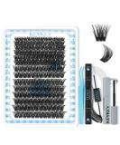 KevKev Eyelash Extension Kit 168Pcs Individual Lashes with Bond, Seal, Applicator and Remover - D-Mix (8-18mm) Cirrus Kit - Buy Online on GoSupps.com
