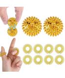 2 Magnetic Acupressure Balls & 8 Finger Massage Rings Set - Golden Acupressure Therapy for Pain Relief & Sensory Skills - Buy Online on GoSupps.com