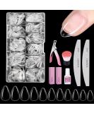 Venares 500-Piece Extra Short Almond Soft Gel Nail Tips Set with Adhesive & Tools - 11 Sizes Full Cover for Gel Nails - Buy Online on GoSupps.com