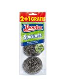 Spontex Spirinett Stainless Steel Spirals - 3 Pack for Stubborn Dirt in Pots & Pans | Eco-Friendly Recycling Steel - Buy Online on GoSupps.com