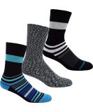 Dr. Segal's Non-Binding Socks - 3 Pack M/L - Blue/Black/Space Grey - Medium/Large - Buy Online on GoSupps.com