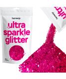 Hemway Extra-Chunky Glitter 100g - Cosmetic Safe Dark Rose Pink 1mm | Buy Internationally - Buy Online on GoSupps.com
