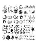 Cerlaza Temporary Tattoos 30 Sheets | Space Moon Design | Waterproof Body Art Stickers for Men & Women - Buy Online on GoSupps.com