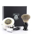 Haryali London Razor Set | Premium Black Wet Razors for Men & Women | Includes Shaving Bowl Soap & Blades - Buy Online on GoSupps.com