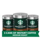 Starbucks Premium Instant Coffee  Medium Roast  100% Arabica  3 Tins (up to 120-cups total) - Buy Online on GoSupps.com