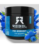 Rebel Supplements Blue Razz Loaded Pre Workout - Extreme Energy Focus & Pumps | 50 Servings | 7000mg L-Citrulline 4000mg Beta Alanine 350mg Caffeine - Buy Online on GoSupps.com