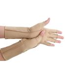 Compression Arthritis Gloves for Pain Relief | Fingerless Circulation Gloves for Women & Men | Premium Joint & Tendonitis Support - Medium Beige - Buy Online on GoSupps.com