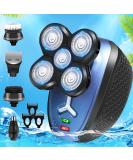 5-in-1 Waterproof Electric Shaver for Bald Men - Cordless Head Shaver for Face, Beard, and Head, Wet/Dry Mens Razor, Rotary Rechargeable Shaver - Perfect Gift for Men - Buy Online on GoSupps.com
