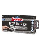 Spontex Extra Black Tedisely gloves made of vinyl unpowdered and latex -free versatile in a practical donor box size L 100 pack black - Buy Online on GoSupps.com
