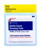 First Aid Only Sterile Gauze Dressing Pads | 3x3 | 5 Count | Pack of 6 | Fast International Shipping - Buy Online on GoSupps.com