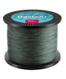 Calamus Bastion Braided Fishing Line 65 LB 600 Yds - Abrasion Resistant Superline with Zero Stretch - 4 Strand Thin Diameter Braid in Moss Green - Buy Online on GoSupps.com