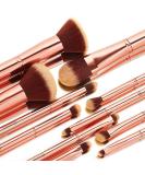 11-Piece Rose Gold Brush Set with Cosmetic Bag by BHcosmetics - Premium Metal Makeup Brushes for Flawless Application - Buy Online on GoSupps.com