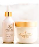 Promise Pregnancy Skin Care: Vegan Belly Butter & Bump Oil for Stretch Mark Prevention Scars & Dry Skin | Ultra-Hydrating Set for Pregnant Women - Buy Online on GoSupps.com