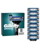 Gillette Mach3 razor blades for razors 8 replacement blades for wet razors men with 3-blade 8 pieces (1 pack) 8 blades - Buy Online on GoSupps.com