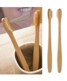 Bamboo Toothbrush Set of 2 | Sustainable Wooden Brushes with Natural Bristles for Eco-Friendly Oral Care - Buy Online on GoSupps.com